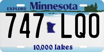 MN license plate 747LQO
