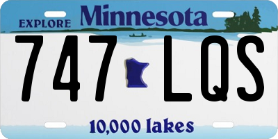 MN license plate 747LQS