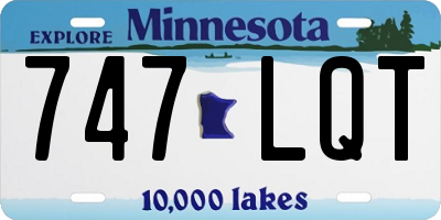 MN license plate 747LQT