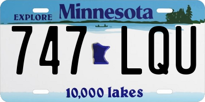 MN license plate 747LQU