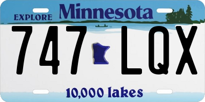 MN license plate 747LQX