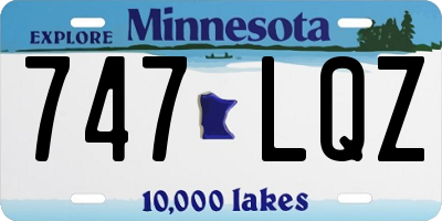 MN license plate 747LQZ