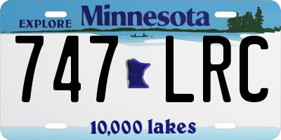 MN license plate 747LRC