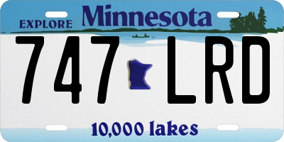 MN license plate 747LRD