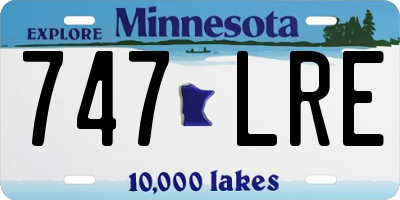 MN license plate 747LRE
