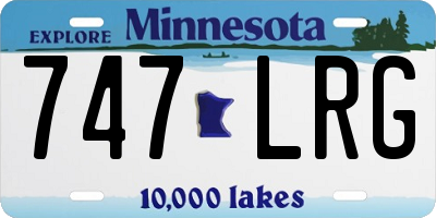 MN license plate 747LRG