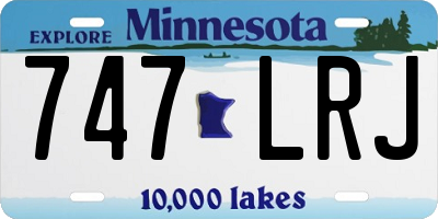 MN license plate 747LRJ