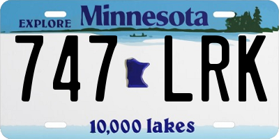 MN license plate 747LRK