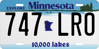 MN license plate 747LRO