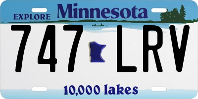 MN license plate 747LRV