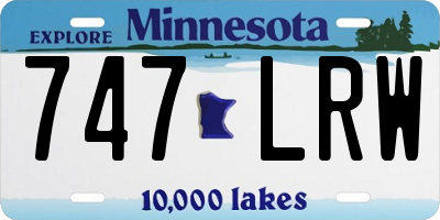 MN license plate 747LRW