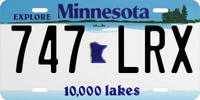 MN license plate 747LRX