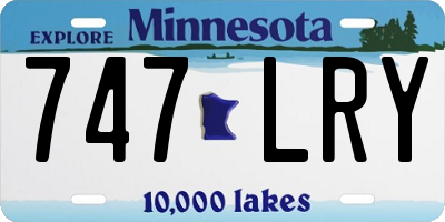 MN license plate 747LRY