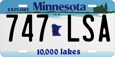MN license plate 747LSA
