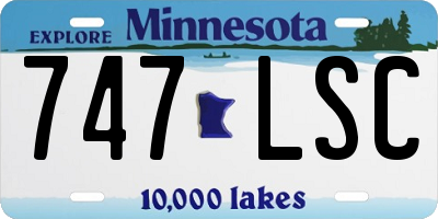 MN license plate 747LSC
