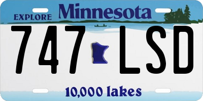 MN license plate 747LSD