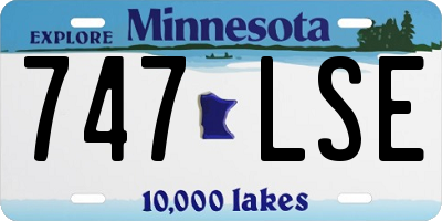 MN license plate 747LSE