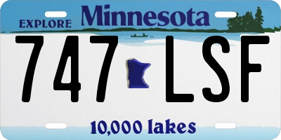 MN license plate 747LSF