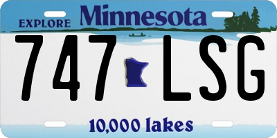 MN license plate 747LSG