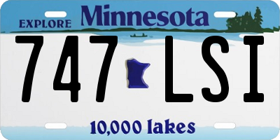 MN license plate 747LSI