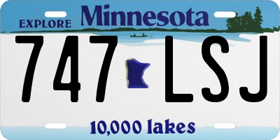 MN license plate 747LSJ