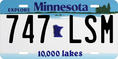 MN license plate 747LSM