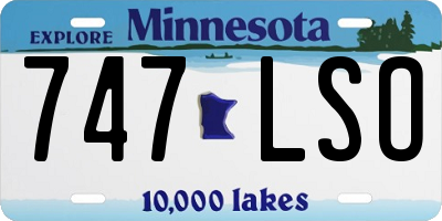 MN license plate 747LSO
