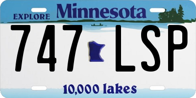 MN license plate 747LSP