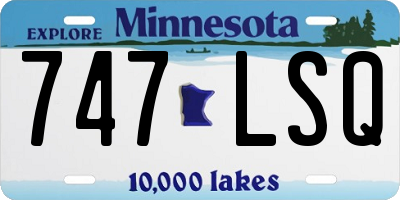 MN license plate 747LSQ
