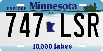 MN license plate 747LSR