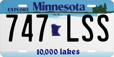 MN license plate 747LSS