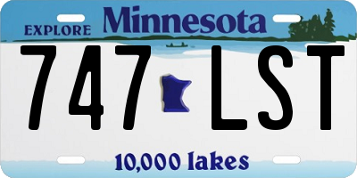 MN license plate 747LST