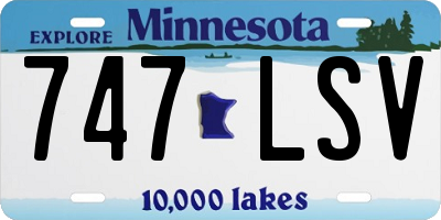 MN license plate 747LSV