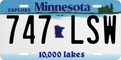 MN license plate 747LSW