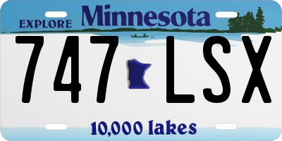 MN license plate 747LSX