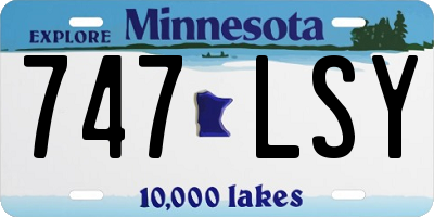 MN license plate 747LSY