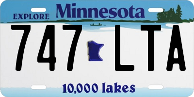 MN license plate 747LTA