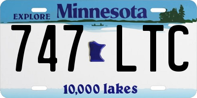 MN license plate 747LTC
