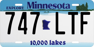 MN license plate 747LTF