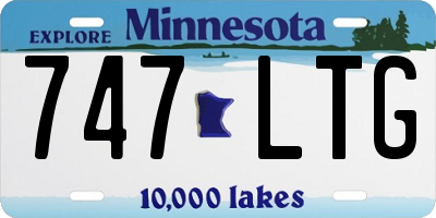 MN license plate 747LTG
