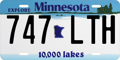 MN license plate 747LTH