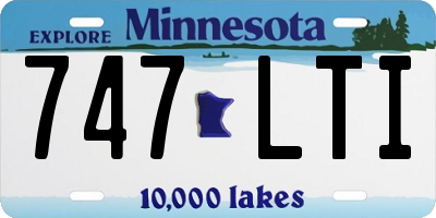 MN license plate 747LTI