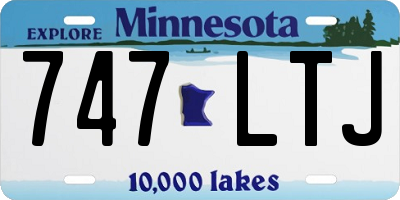 MN license plate 747LTJ