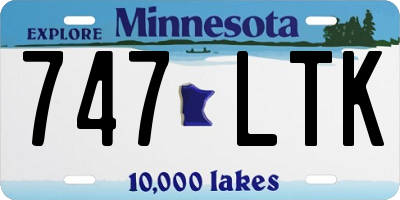 MN license plate 747LTK