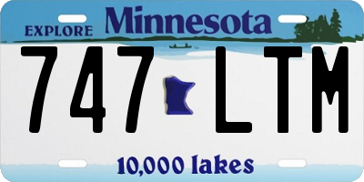 MN license plate 747LTM