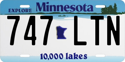 MN license plate 747LTN