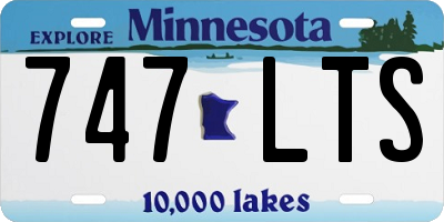 MN license plate 747LTS