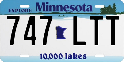 MN license plate 747LTT