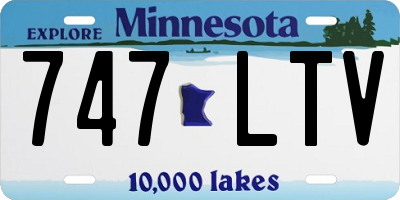 MN license plate 747LTV
