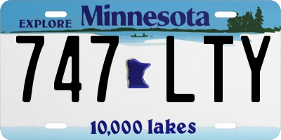 MN license plate 747LTY